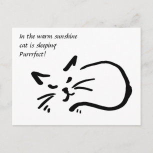 Cat haiku postkarte