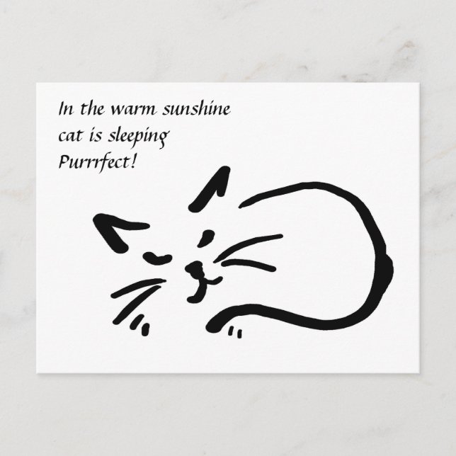 Cat haiku postkarte (Vorderseite)