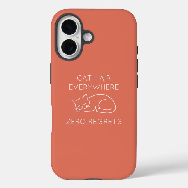 Cat hair everywhere zero regrets Case-Mate iPhone hülle (Rückseite)