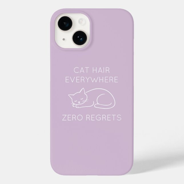 Cat hair everywhere zero regrets Case-Mate iPhone hülle (Rückseite)