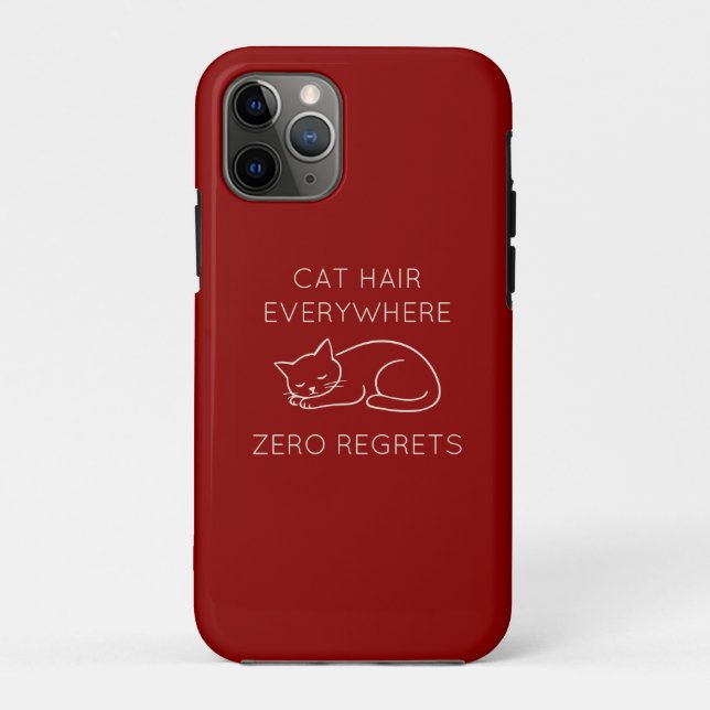 Cat hair everywhere zero regrets Case-Mate iPhone hülle (Rückseite)