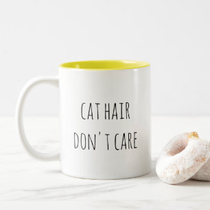 Cat Hair Funny Spaß Funny Funny Funny Fest Einfac Zweifarbige Tasse