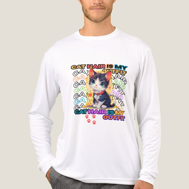 Cat Hair Is My Outfit Tri-Blend Shirt (Vorderseite)