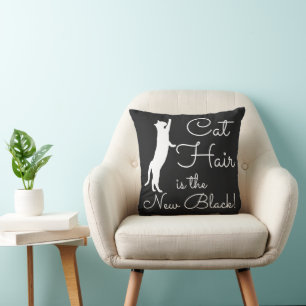 Cat Hair ist das neue schwarze Funny Throw Kissen