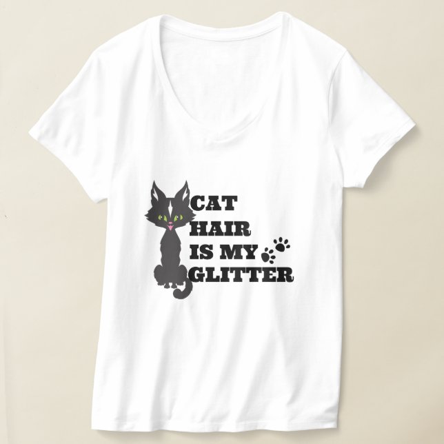 Cat Hair ist mein Glitzer T-Shirt (Ablage )