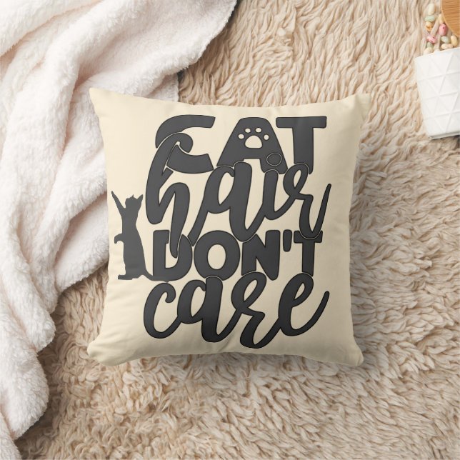 Cat Hair kümmert sich nicht um Kitty Kissen (Decke)