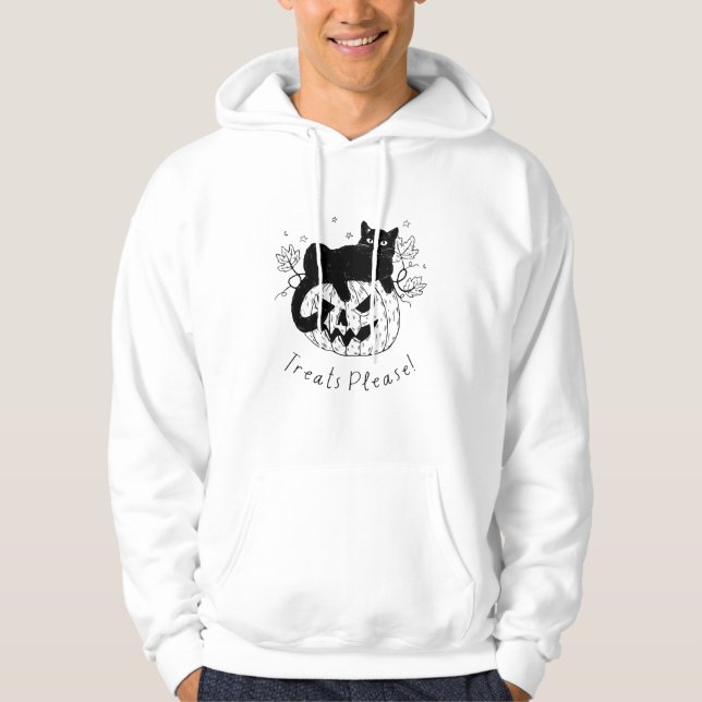 Cat Halloween-Herbst Hoodie (Vorderseite)