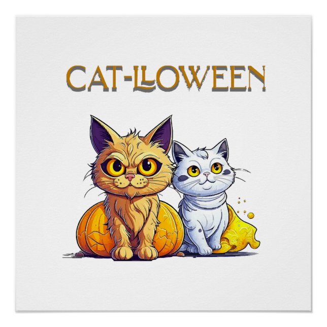 Cat Halloween Poster (Vorderseite)