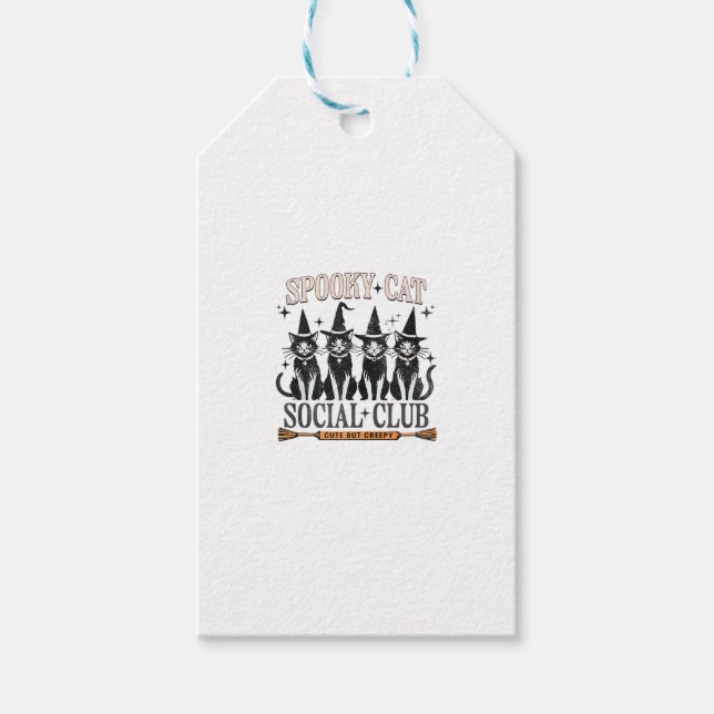 Cat Halloween Spooky Kitten Lover Trick oder Trete Geschenkanhänger (Vorderseite)