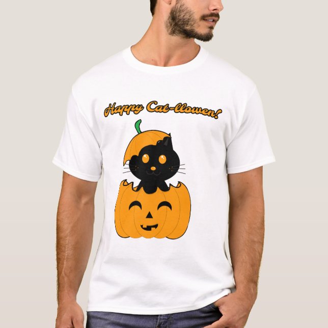 Cat-halloween T-Shirt (Vorderseite)