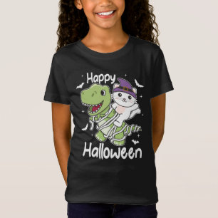 Cat Happy Halloween T-rex Mummy-Kostüm T-Shirt