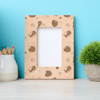 Cat Happy Pink Strawberry Cats Geätzte Rahmen