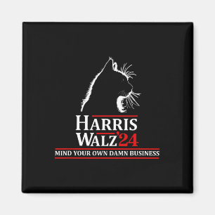 Cat Harris Walz 2024 Kamala Harris 2024 Tim Walz 2 Magnet