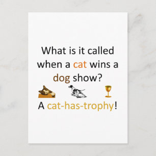 Cat-has-trophy Postkarte