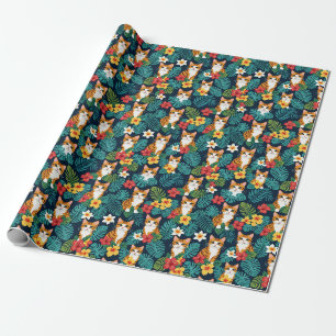 Cat Hawaiian Shirt Muster tropische Ingwer Geschenkpapier