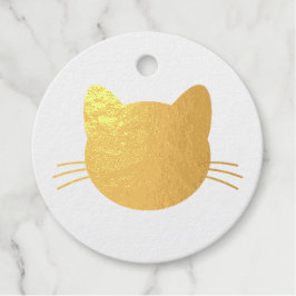 Cat head Foil Favor Tag