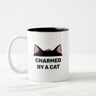 Cat Head & Personalisiert Funny Cat Zitat Zweifarbige Tasse
