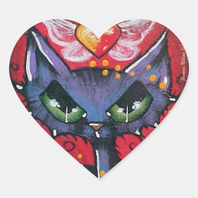 Cat heart STICKER (Vorderseite)