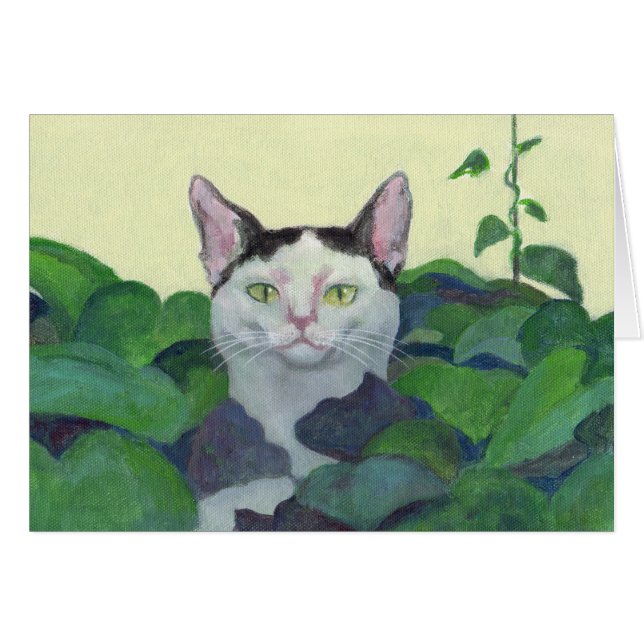Cat Hide-and-Seek-Karte (Vorderseite (Horizontal))