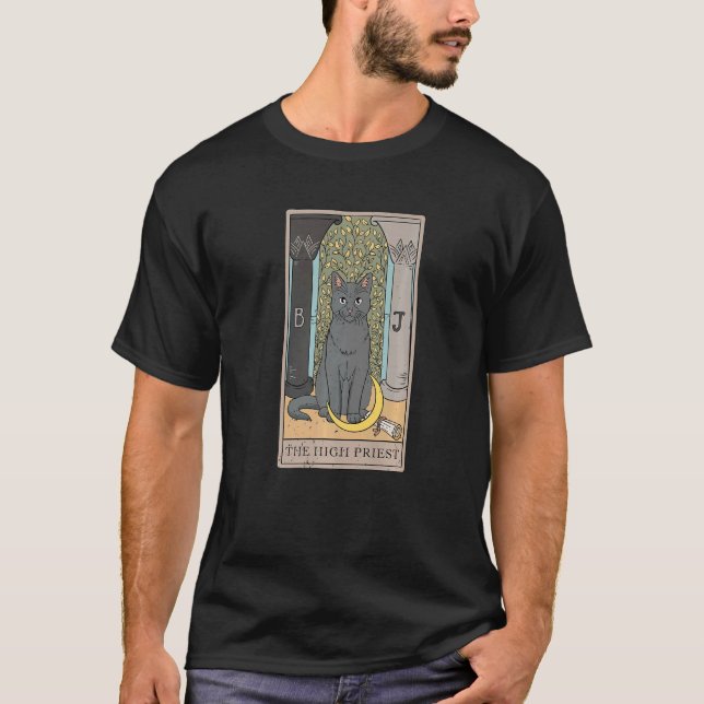 Cat High Priester Tarot Card für einen Tarot Card  T-Shirt (Vorderseite)