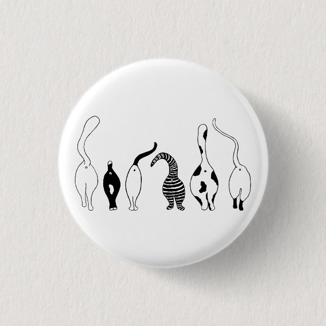 Cat-Hintern Button (Vorderseite)