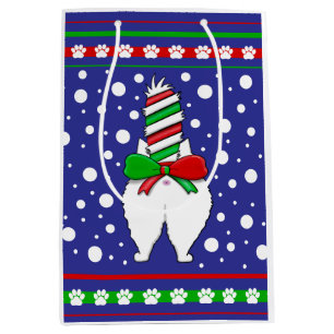 Cat Hintern Christmas Green Mittlere Geschenktüte