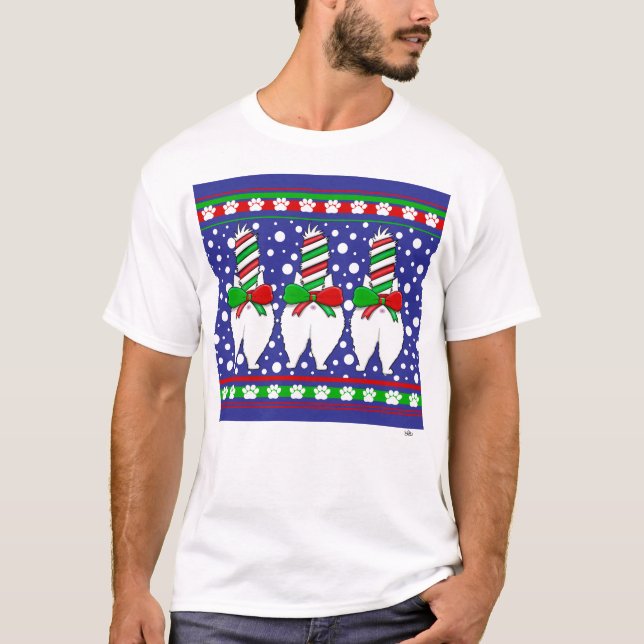 Cat Hintern Christmas Green T-Shirt (Vorderseite)