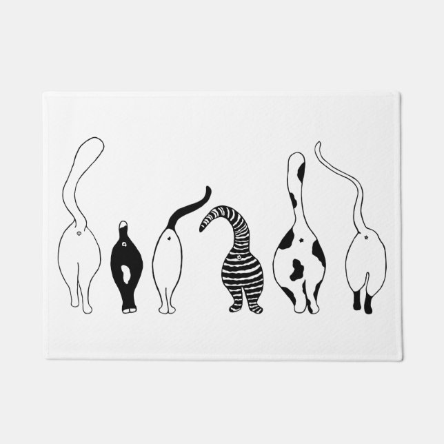 Cat-Hintern Fußmatte (Vorderseite)