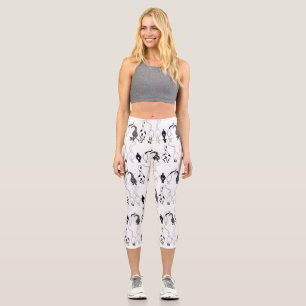 Cat Hintern Muster Capri Leggings