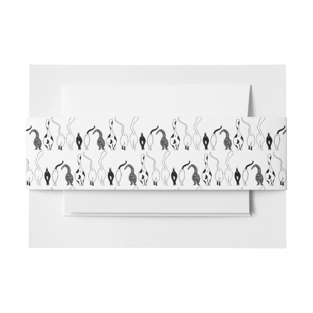 Cat Hintern Muster Einladungsbanderole (Vorderseite Beispiel)