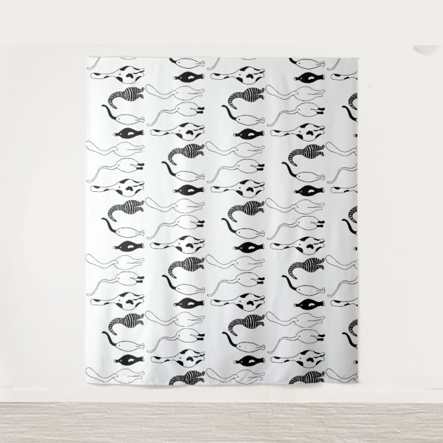 Cat Hintern Muster Wandteppich (Vorderseite)