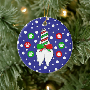 Cat Hintern Weihnachten Keramik Ornament