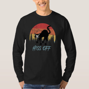Cat Hiss Off Cat Black Cat Halloween T-Shirt