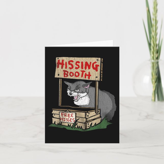 Cat Hissing Booth Free Hisses Karte (Vorderseite)