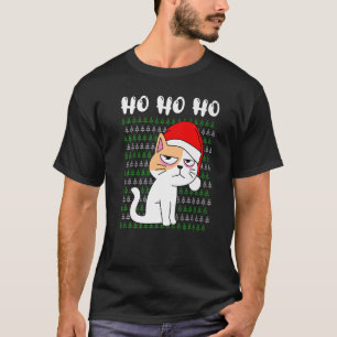 Cat Ho Weihnachtsmannmützen Katzenbesitzer T-Shirt