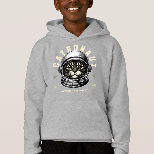 Cat Hoodie Funny Cat Astronaut (Vorderseite)