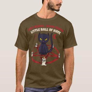 Cat Horror Black Cat Halloween Circle Ritual 1063 T-Shirt