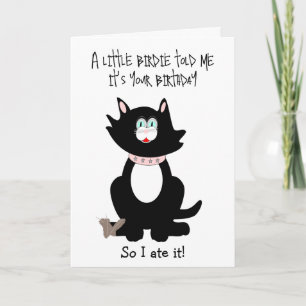 Cat Humour Birthday Card Karte