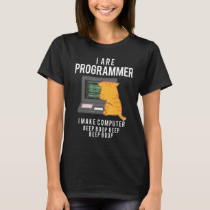Cat I are Programmer I make computer T-Shirt