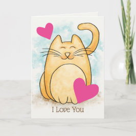 Cat I Liebe Sie benutzerdefinierte Begrüßung Karte