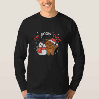 Cat I M Snow Cute Snowman Snow Pun T-Shirt