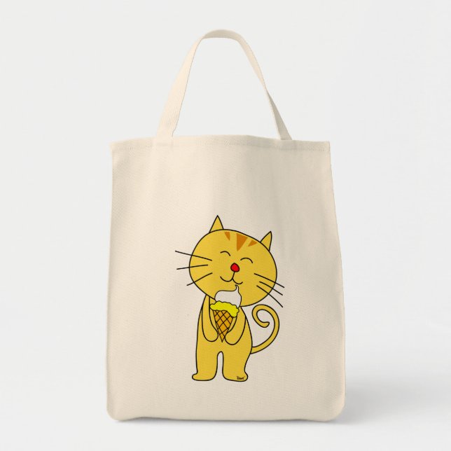 Cat Ice Cream Cone Tasche (Vorne)