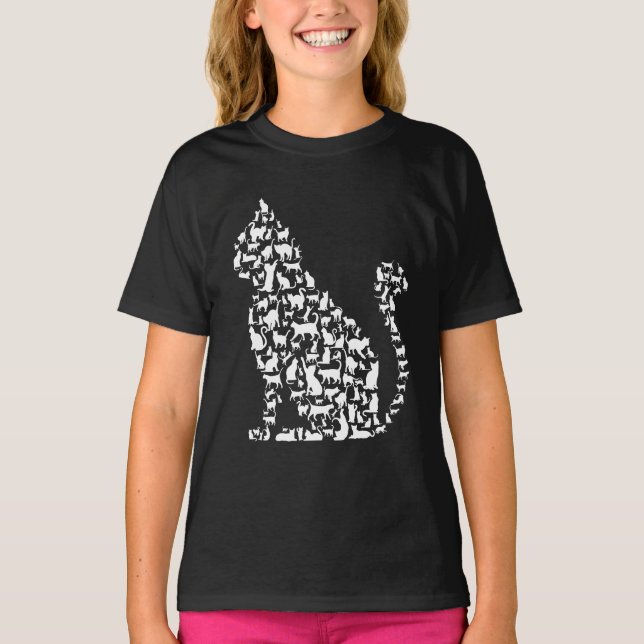 Cat Icons Illustration Design T-Shirt (Vorderseite)