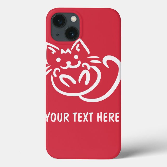 Cat Illustration benutzerdefinierte iPad Hüllen (Rückseite)