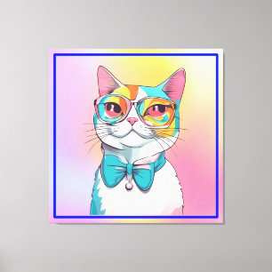 Cat Illustration Clipart Leinwanddruck