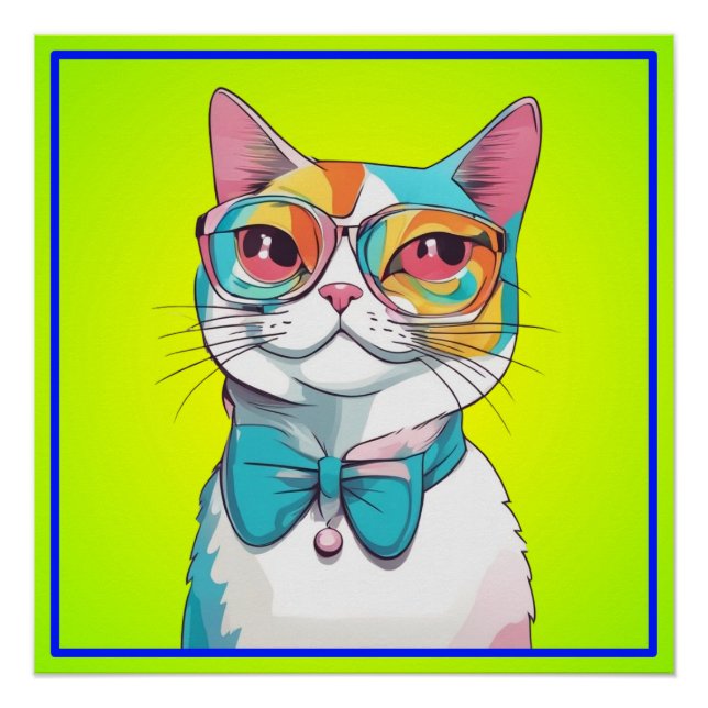 Cat Illustration Clipart Poster (Vorderseite)