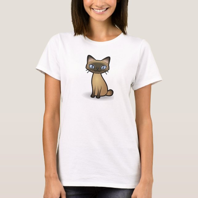 Cat Illustration Tee Shirt (Vorderseite)