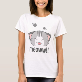 Cat Illustrative T - Shirt
