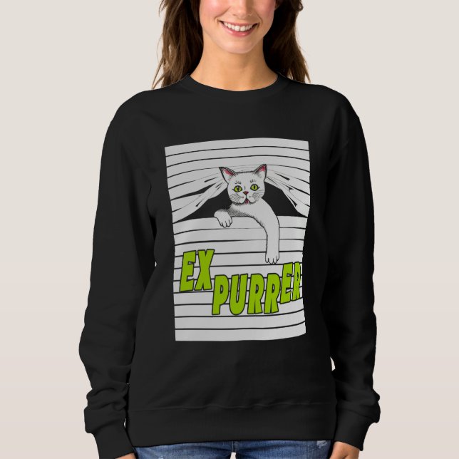 Cat in Blinds Explorer Kitten  1 Sweatshirt (Vorderseite)