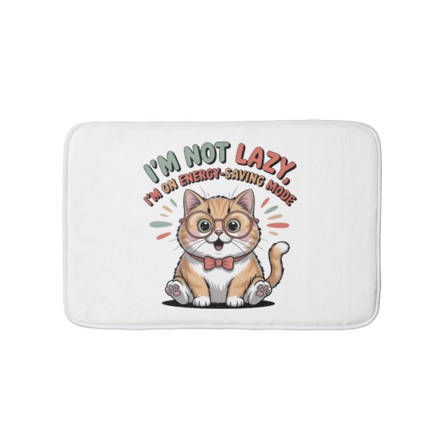 Cat in Energy Saving Mode Badematte (Vorderseite)